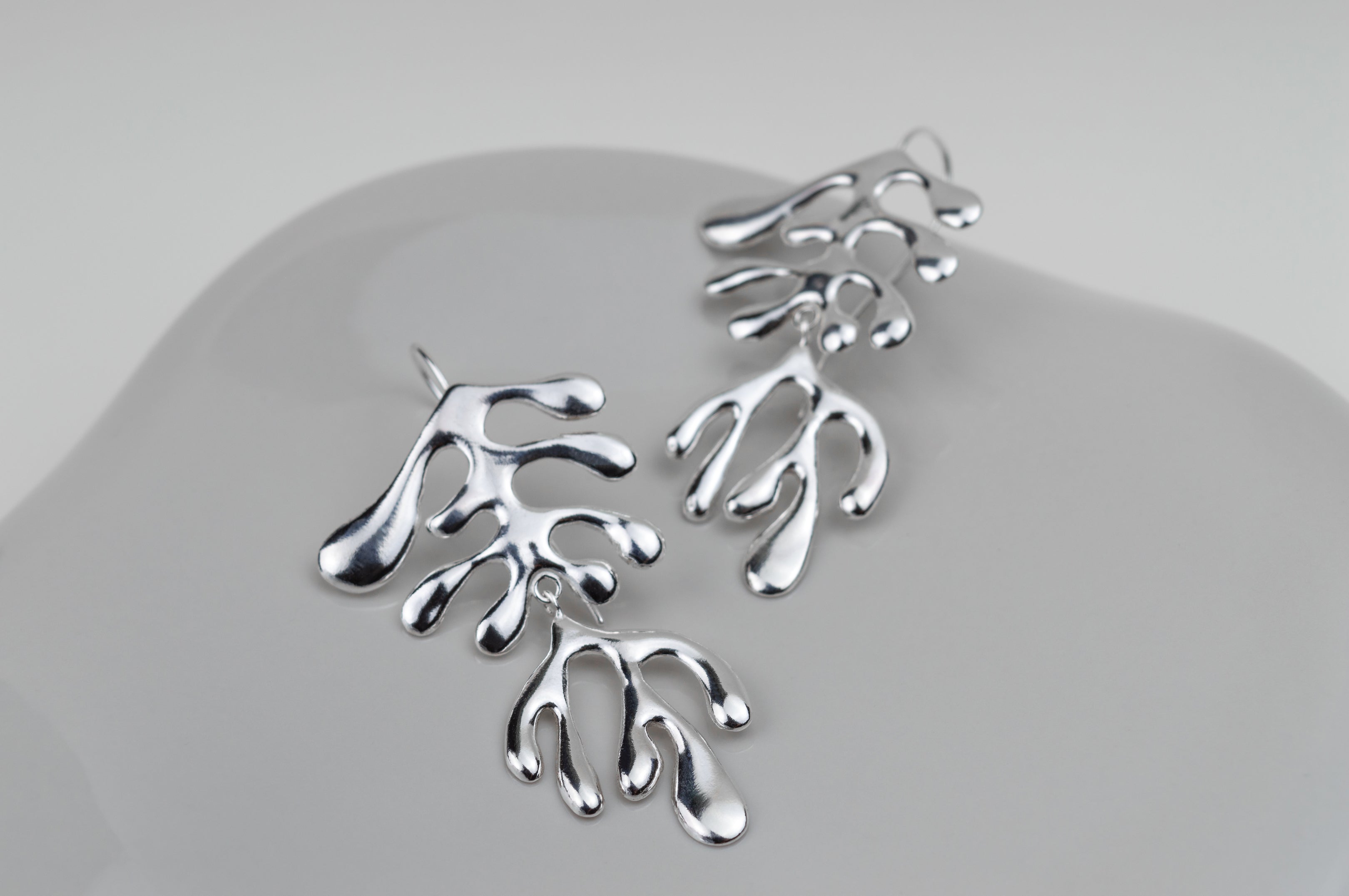 Ren Jewelry - Handcrafted silver 925 - Melt Seaweed Earrings