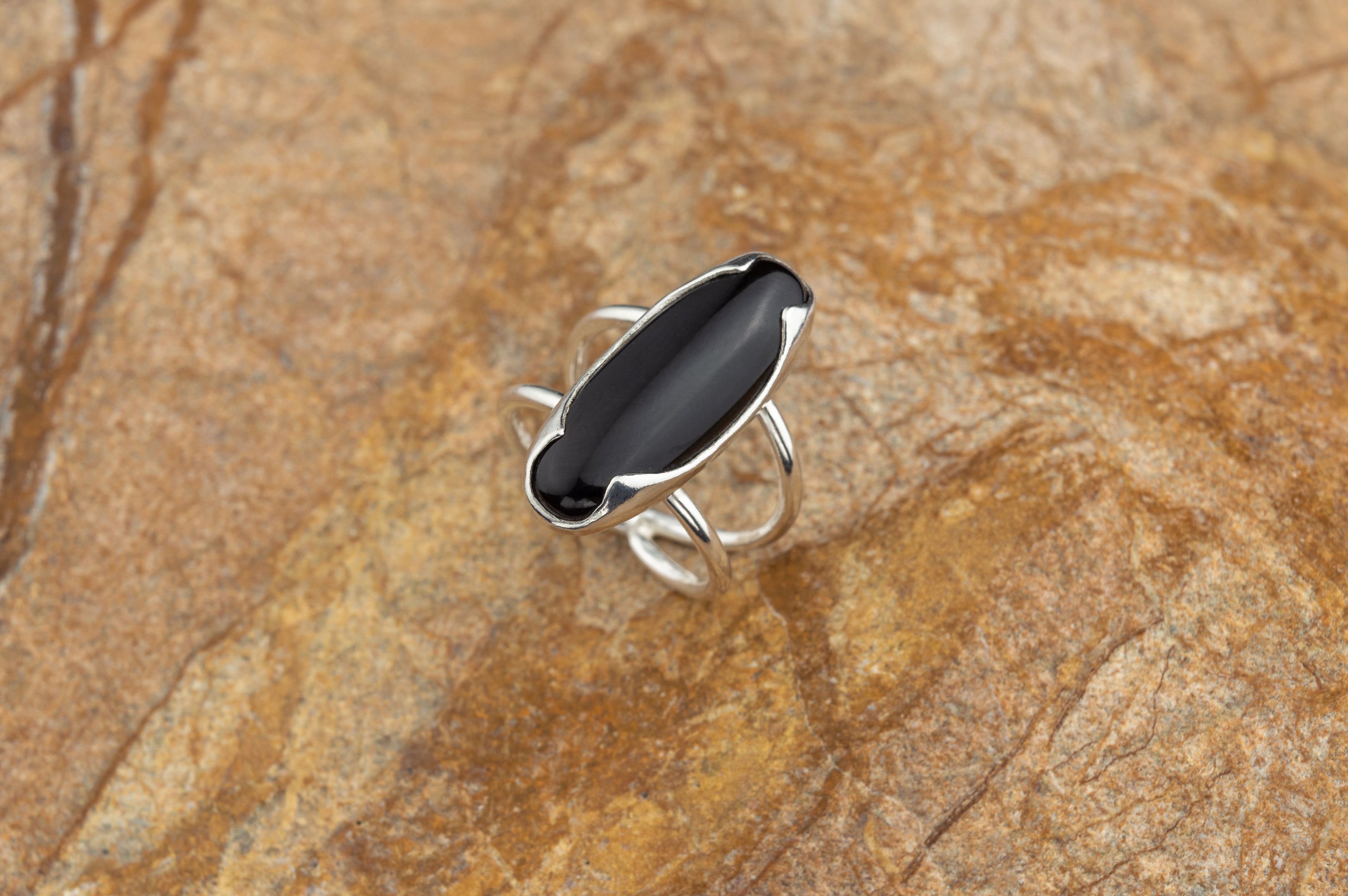 Ren Jewelry - Handcrafted silver 925 - Black Agate Ring
