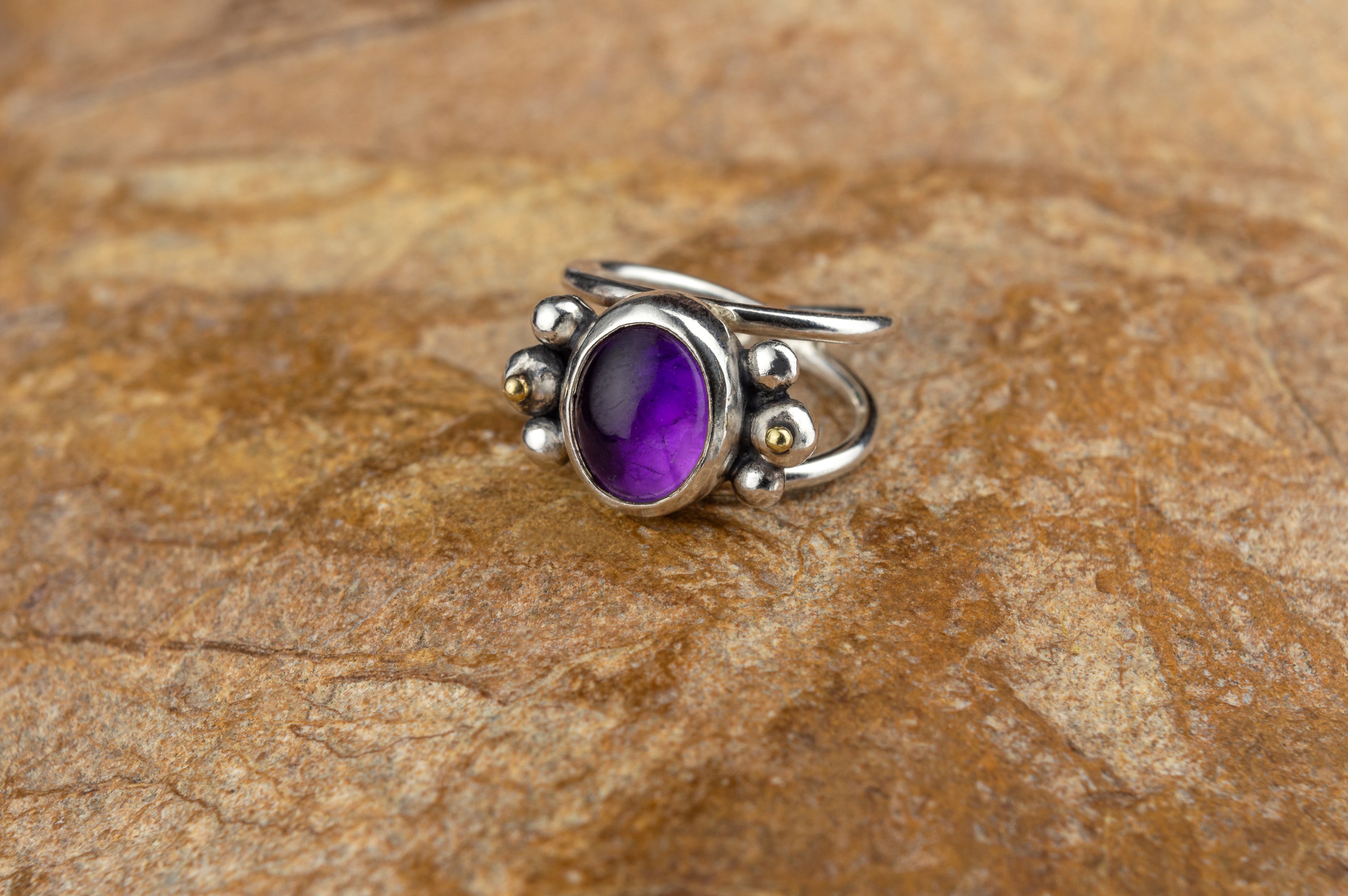 Ren Jewelry - Handcrafted silver 925 - Amethyst Ring